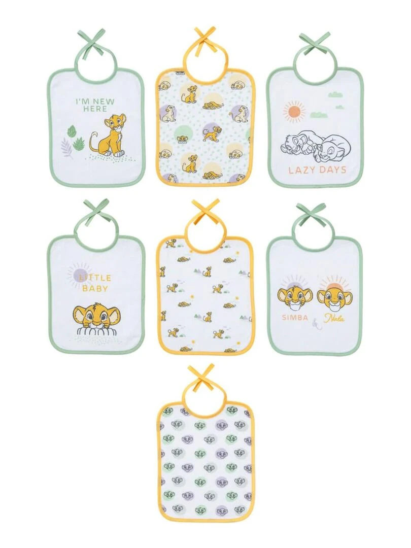 7 bavoirs naissance Roi Lion Cosy Time Vert tilleul