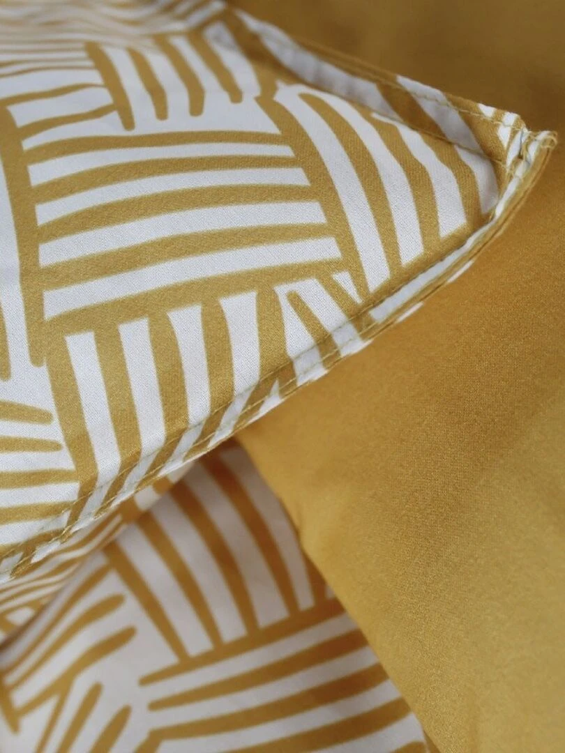 Housse de couette Sunshine Cavacciole + taie(s) 100% coton 57 fils Jaune