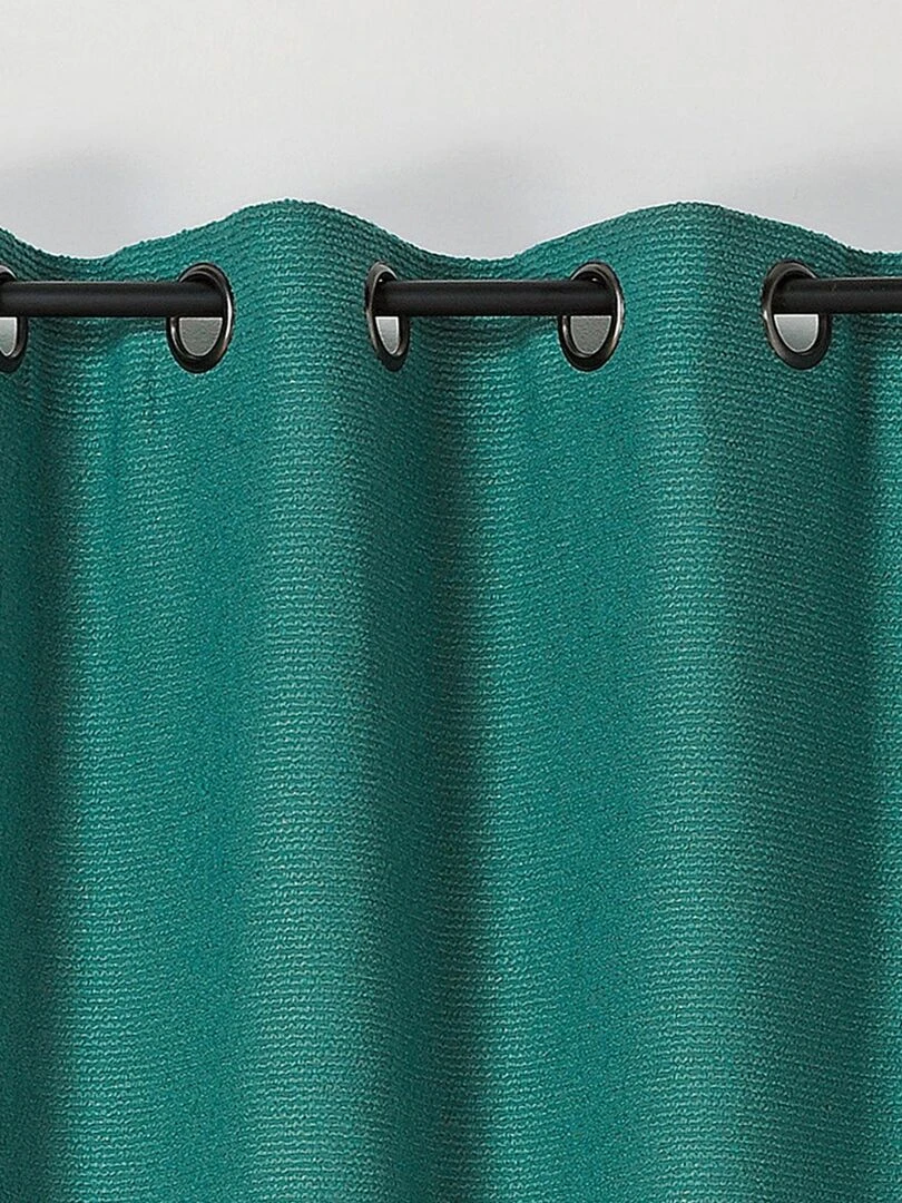 Rideau à l'aspect texturé en bouclette Bleu turquoise