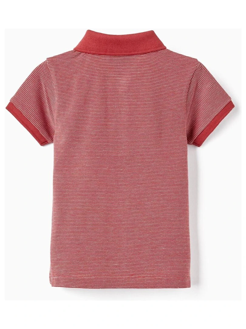 Polo en Piqué de Coton pour Bébé Garçon manches courtes ATLANTIC COMPANY Rouge