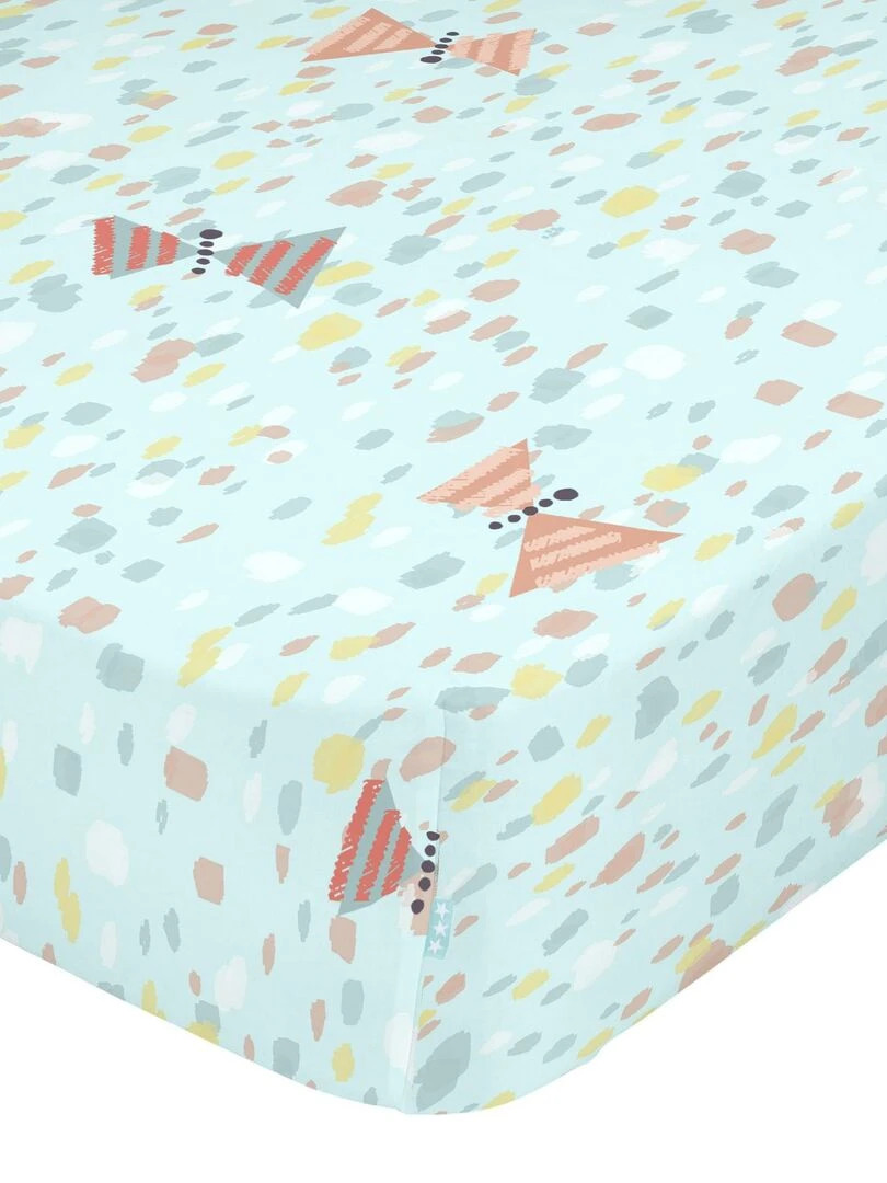 Drap housse Woodland "Happyfriday" Blanc