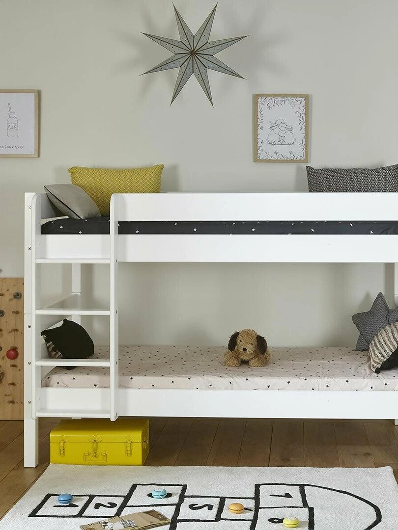 Pack lit superposé avec 2 matelas Nubie   AKITEN RETAIL   Marron