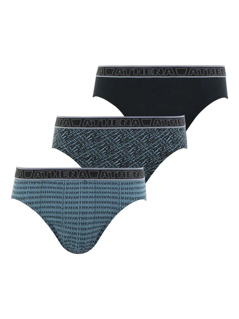 Lot de 3 slips homme Tonic Gris foncé