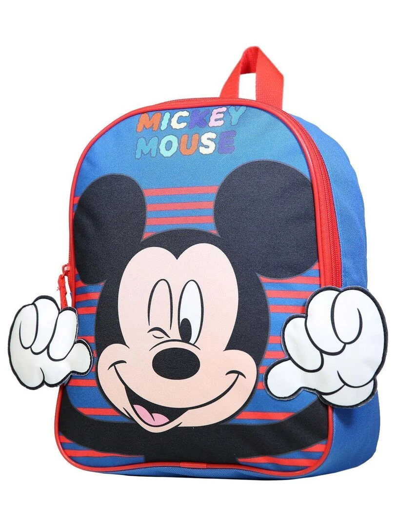Sac à dos 31 cm avec détails 3D Disney Mickey Bleu Bagtrotter Bleu