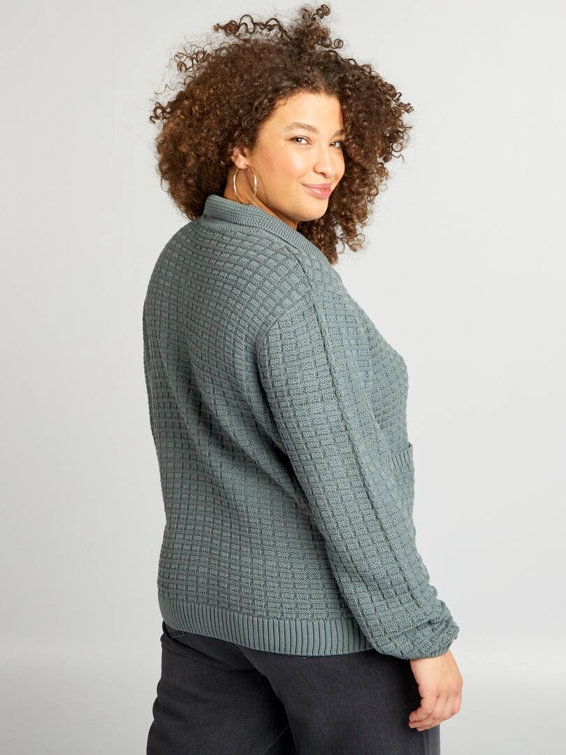 Gilet col polo   Bleu