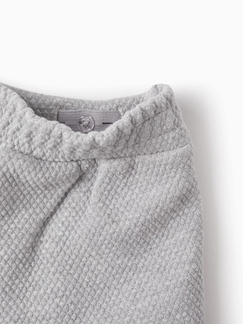 Short en maille avec nœud pour fille   NOËL   Gris