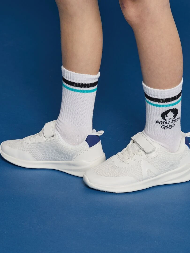 Lot de 2 chaussettes côtelées   Paris 2024   Vert