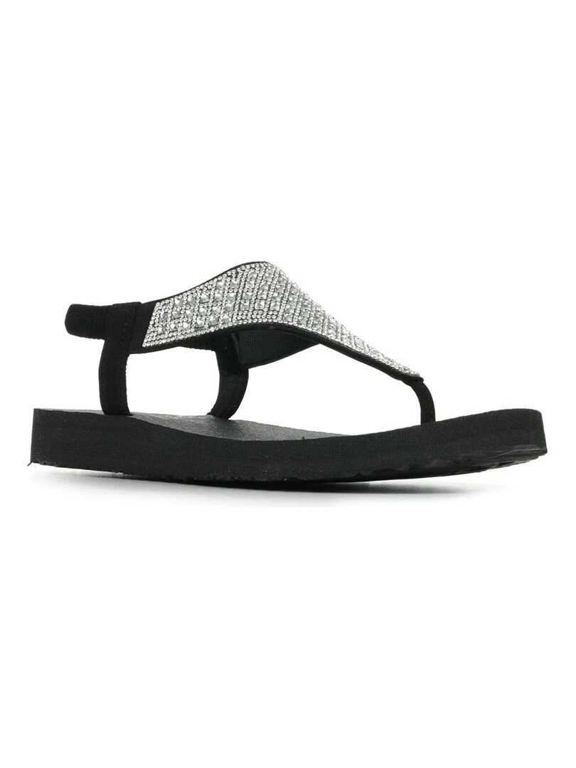 Sandales Skechers Meditation Rockstar Noir Argenté