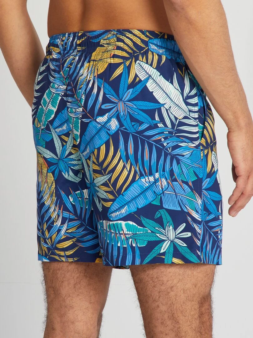 Short de bain avec imprimé   Bleu