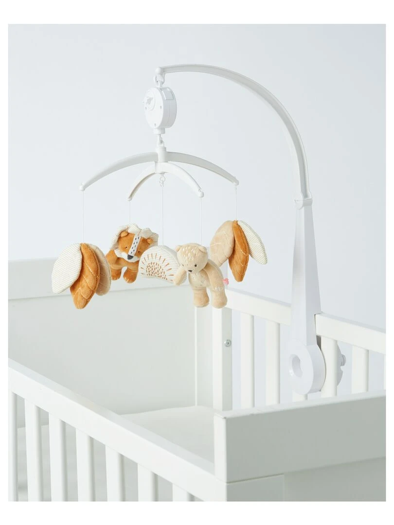 Mobile musical Babou & Kendi en plastique Beige