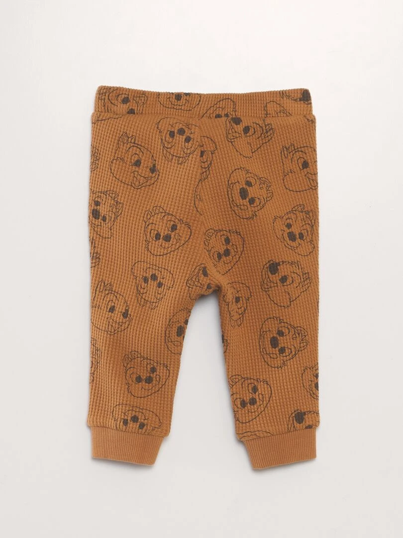 Ensemble jogging sweat + pantalon 'Disney' en nid d'abeilles   2 pièces   MARRON