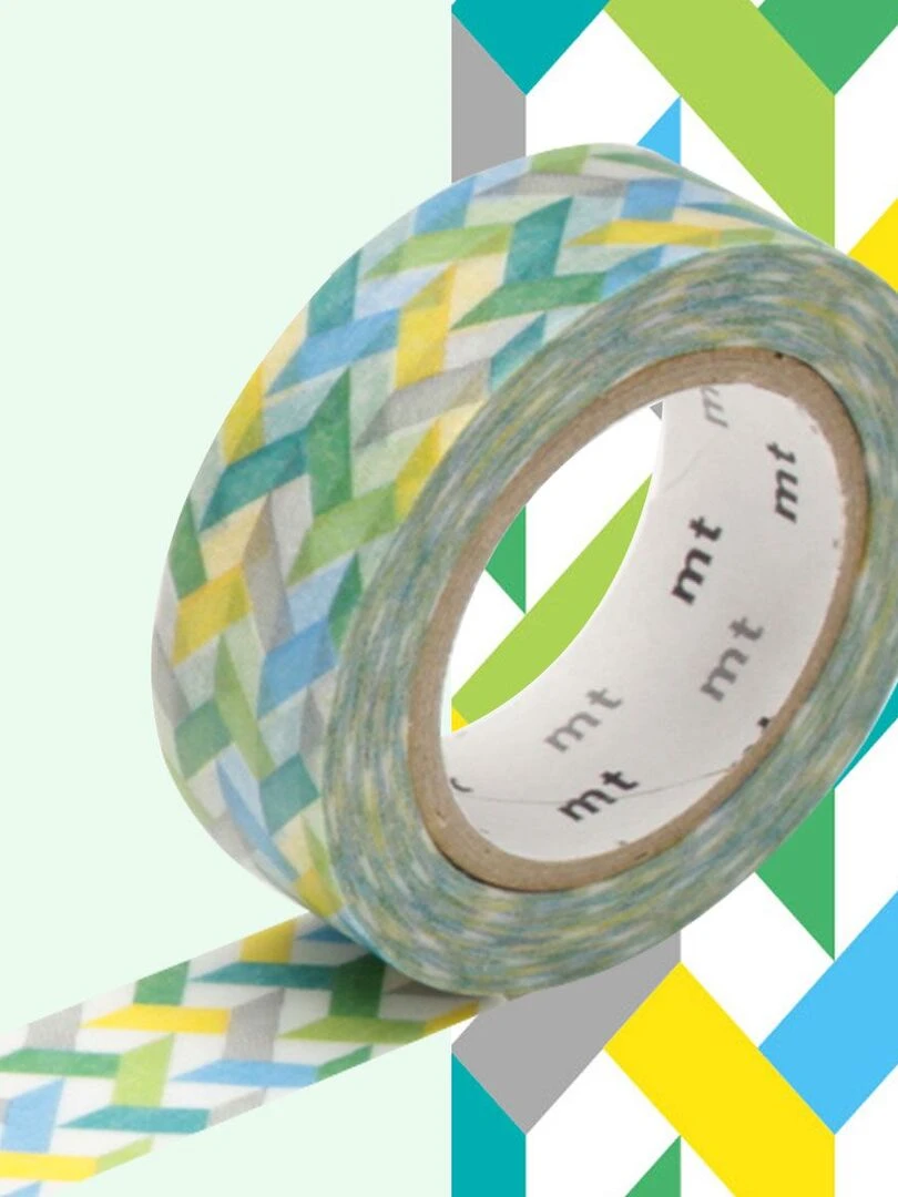Masking tape multicolore tons froids 1 5 cm x 7 m N/A