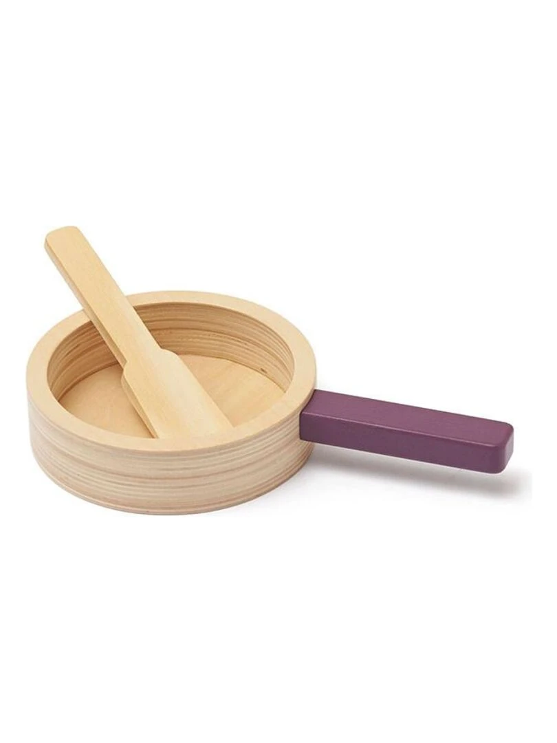 Ensemble ustensiles de cuisine en bois Kid's Hub   Kids Concept   Beige