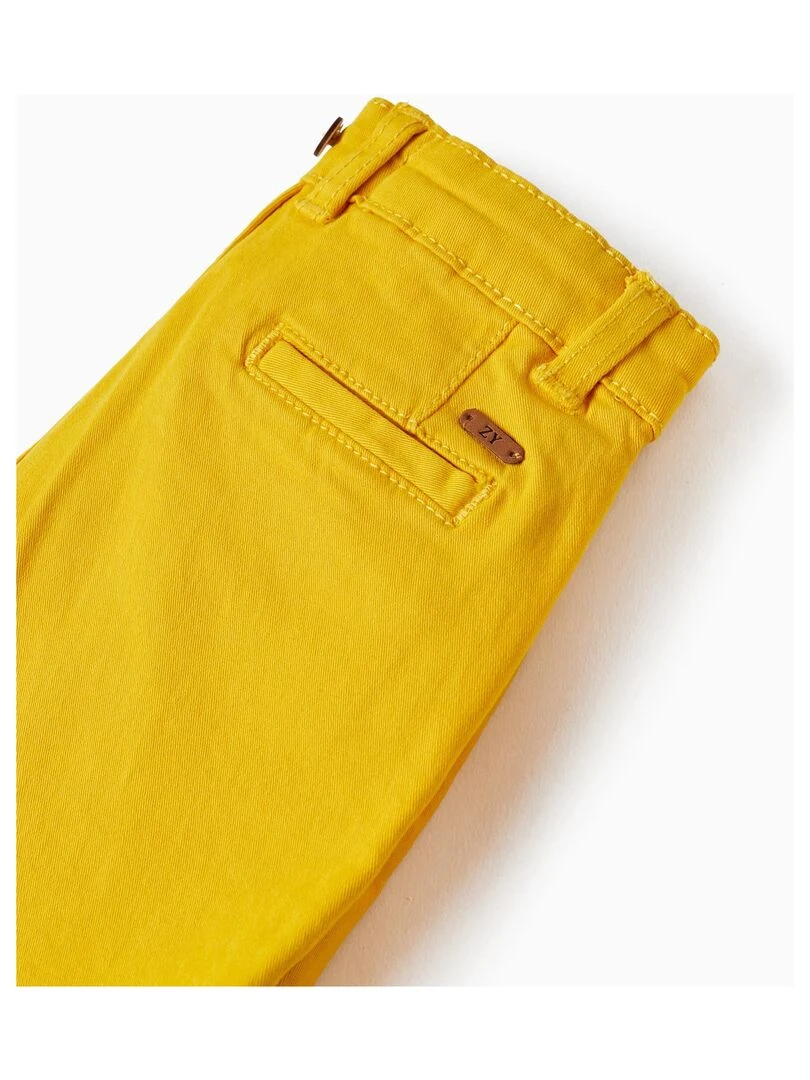 Shorts en sergé avec bretelles pour bébé garçon  MATISSE   Blanc Orange clair