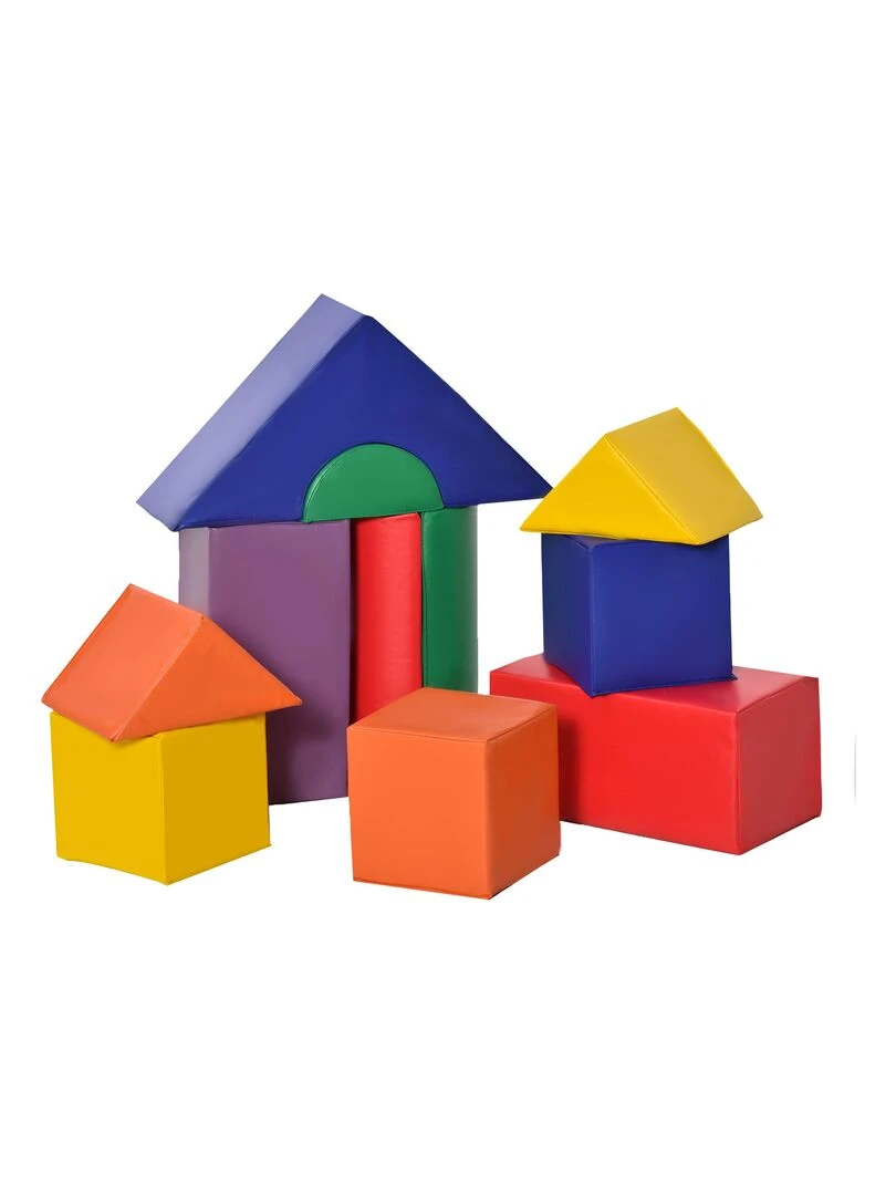 11 blocs de construction en mousse XXL modules de motricité EPE PU multicolore Multicolore