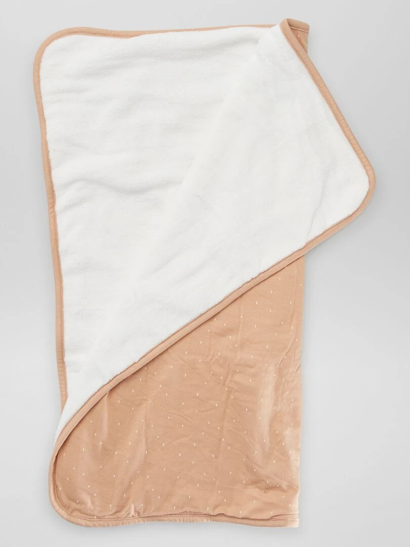 Couverture petit format en polaire   Beige