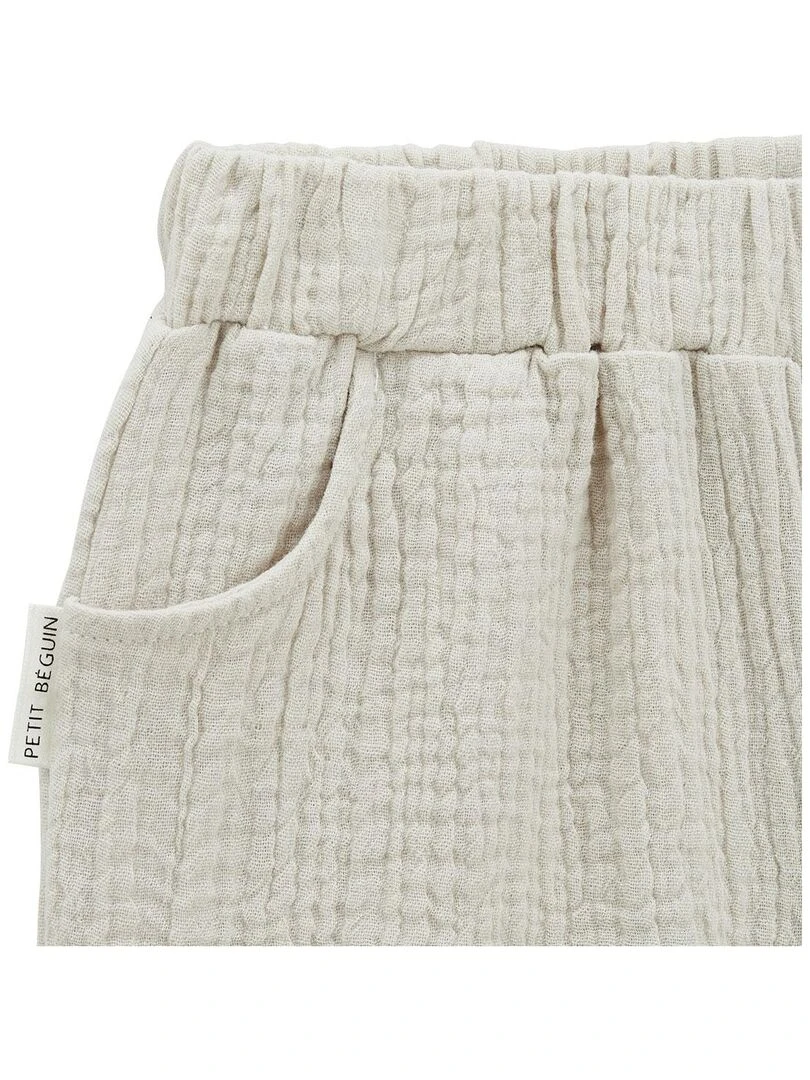 Short bébé en gaze de coton Brisbane   Ecru