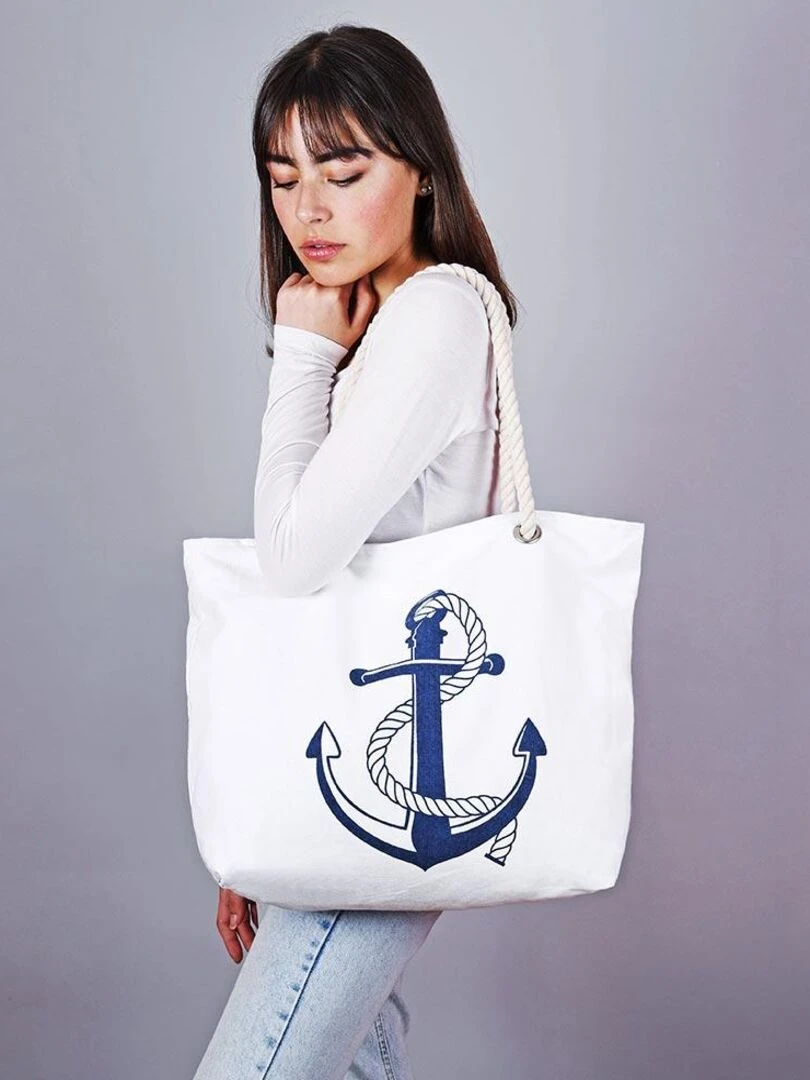 Sac de plage Ancre   Blanc