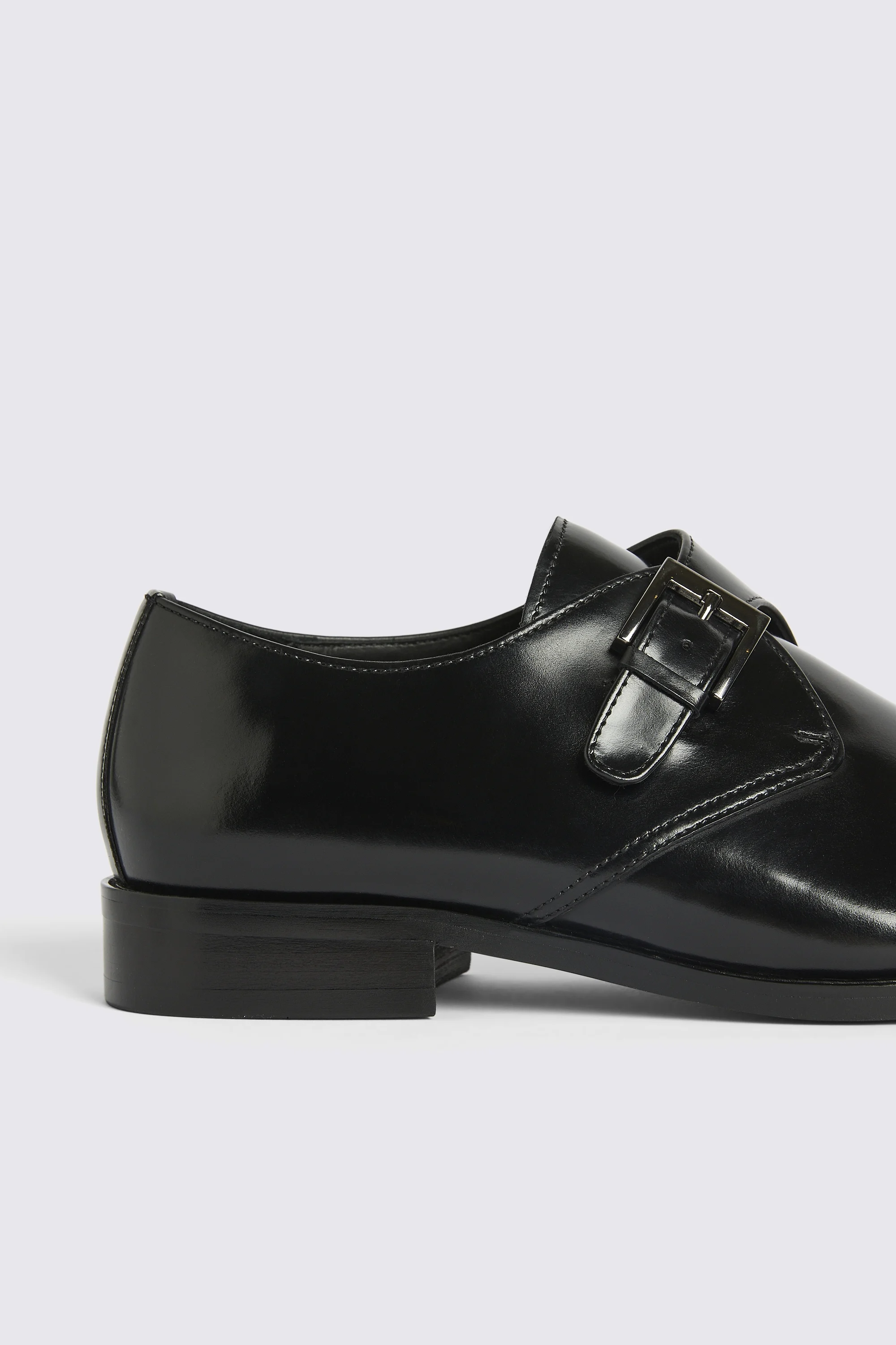 Royal Black Single Monk Shoe   Buy Online at Moss