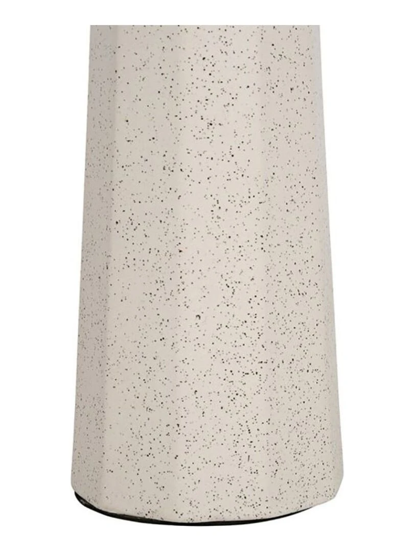 Lampe céramique tissu plissé Aurélia   Blanc