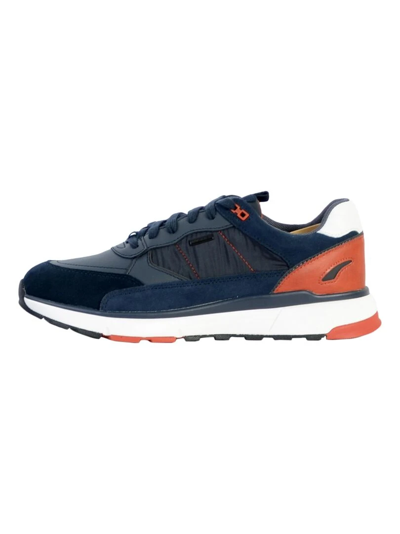 Basket Cuir Geox Dolomia Bleu