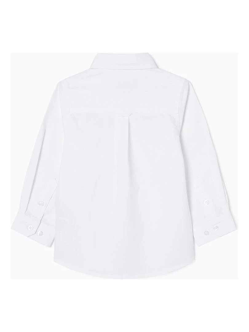 Chemise à Manches Longues en Coton Bébé Garçon manches longues ALPINE LUXURY Blanc