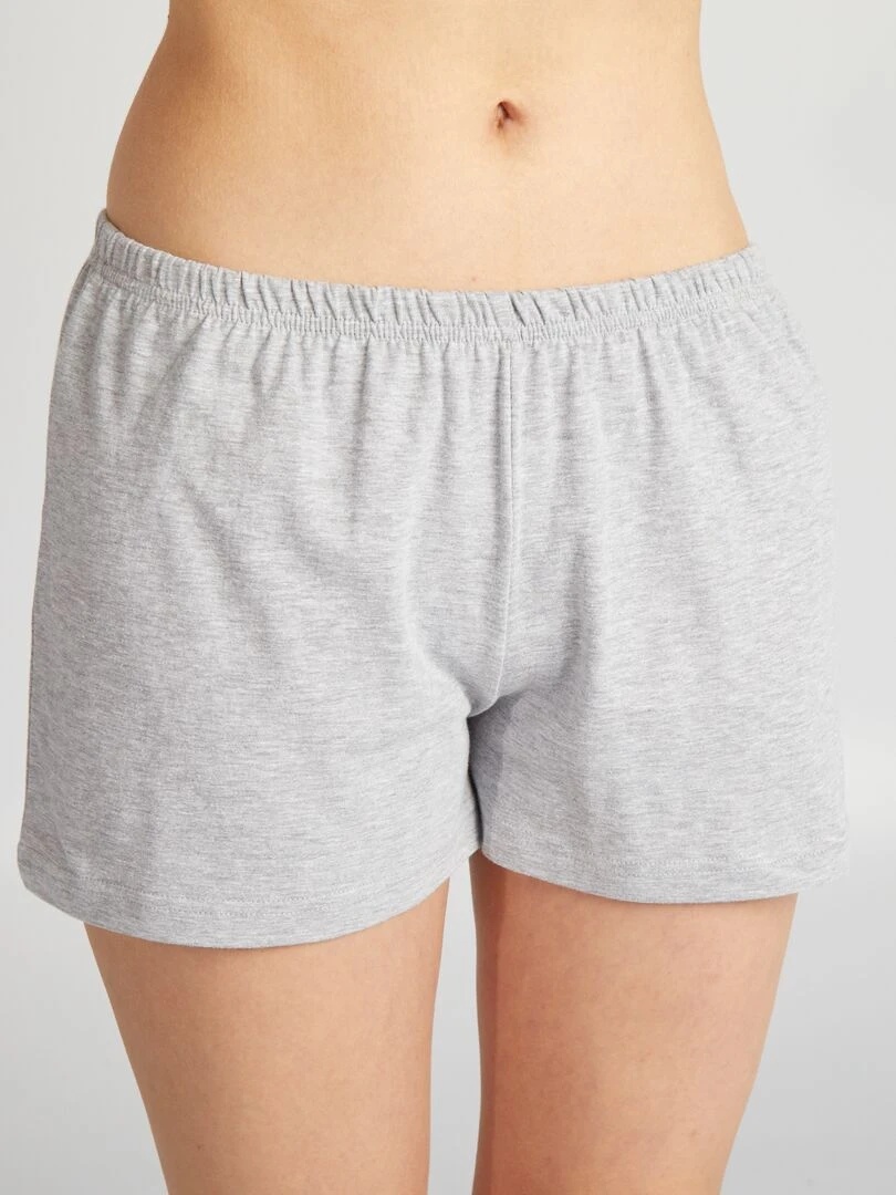 Pyjama short imprimé manga   2 pièces   violet/gris