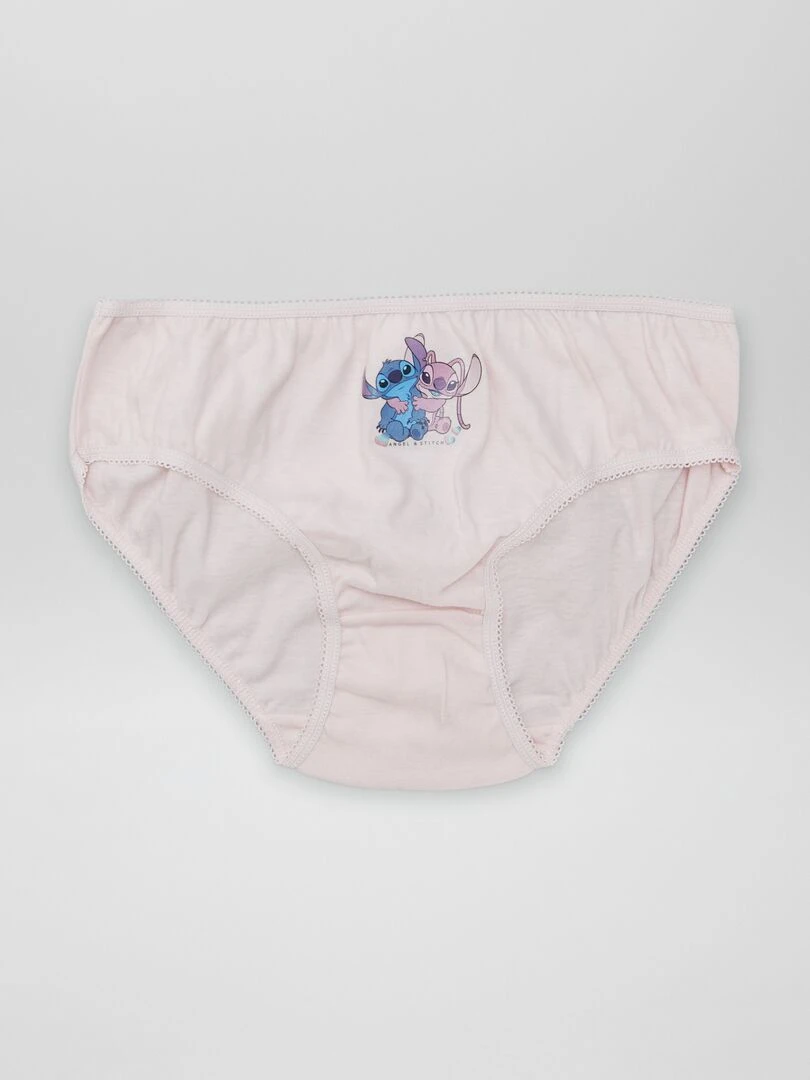 Lot de 5 culottes 'Stitch'   Blanc/rose