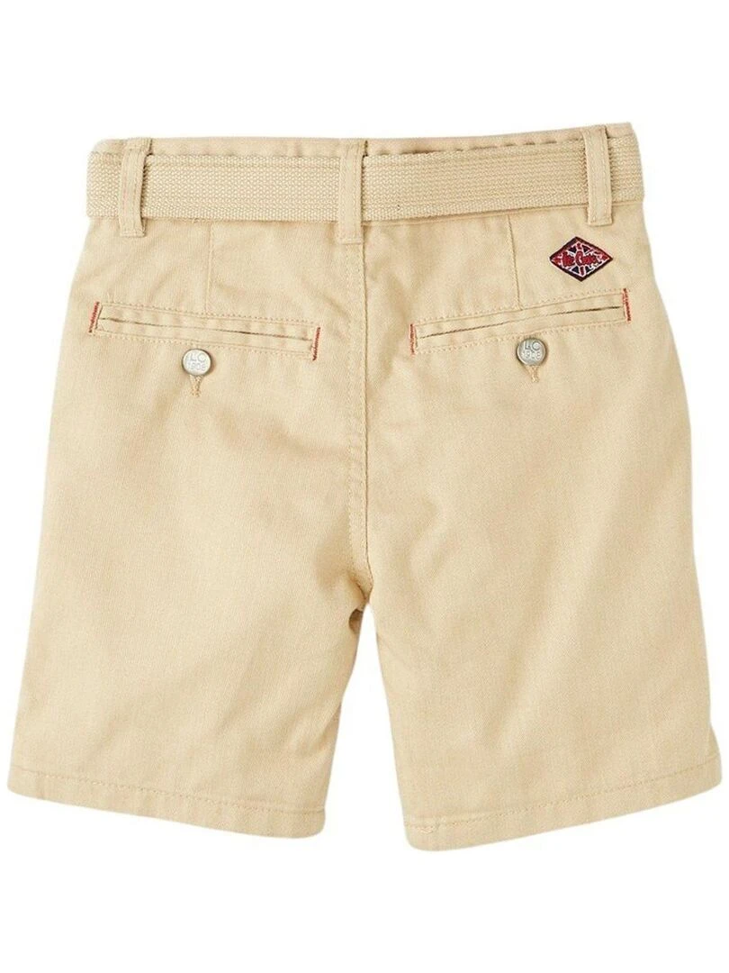 Lee Cooper Bermuda garçon imprimé logo en coton Beige