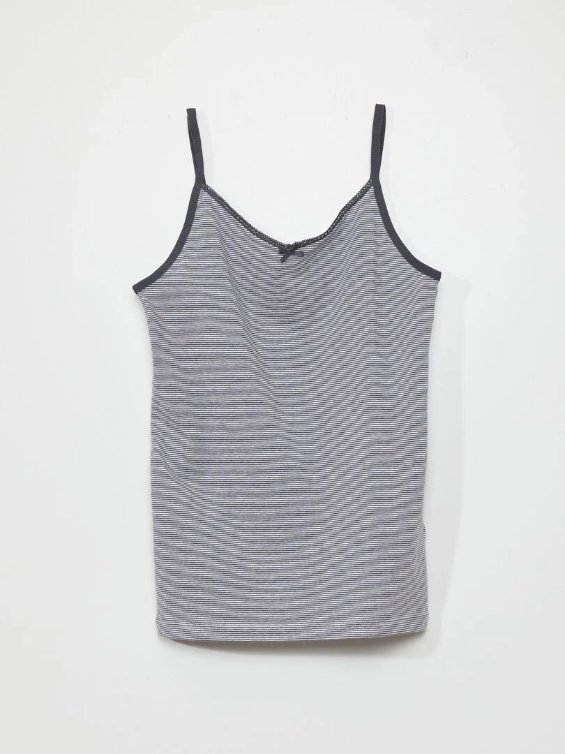 Lot de 2 débardeurs en coton stretch Blanc