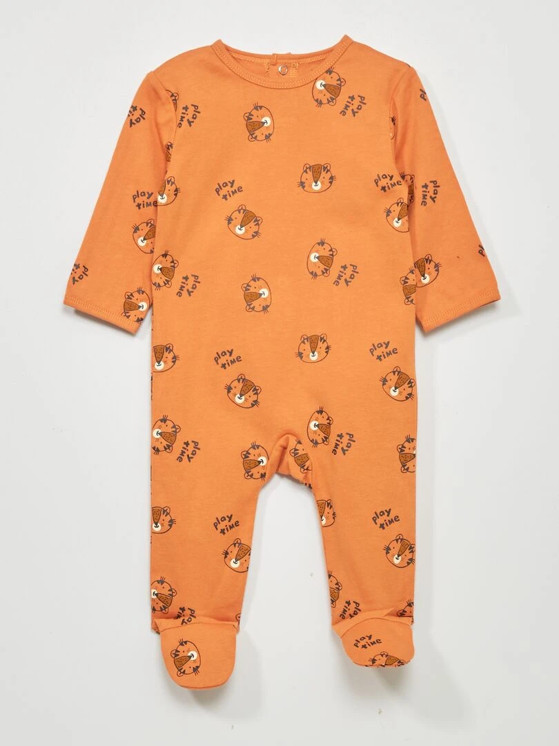 Pyjama 1 pièce imprimé Orange