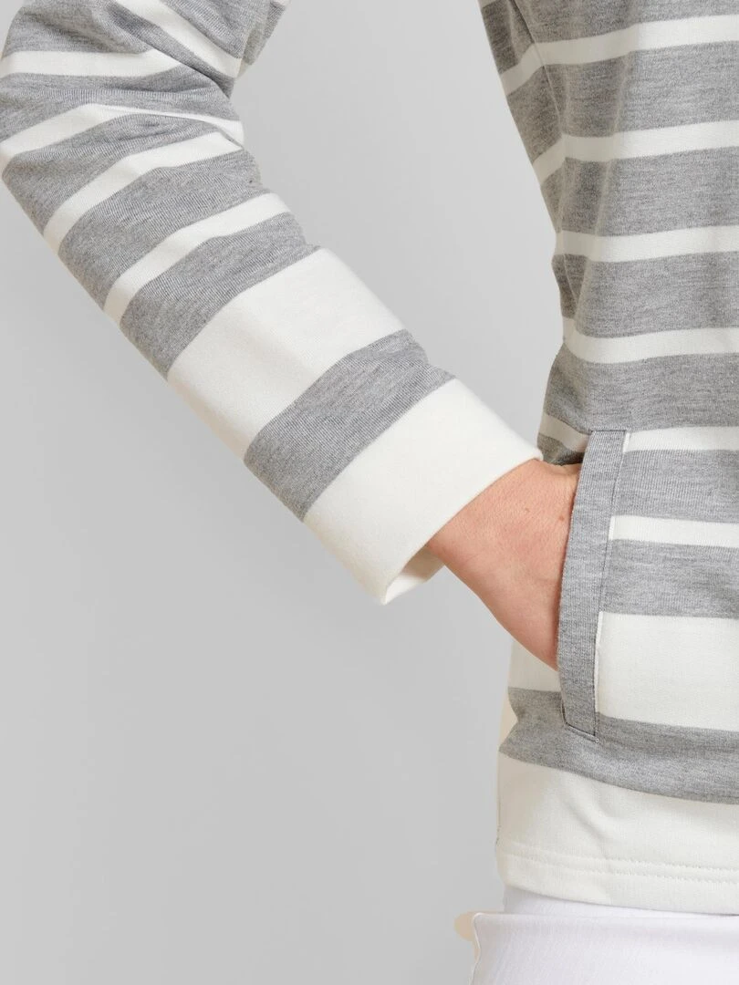 Gilet zippé intérieur bouclette   Happy D. by Damart   Gris chiné