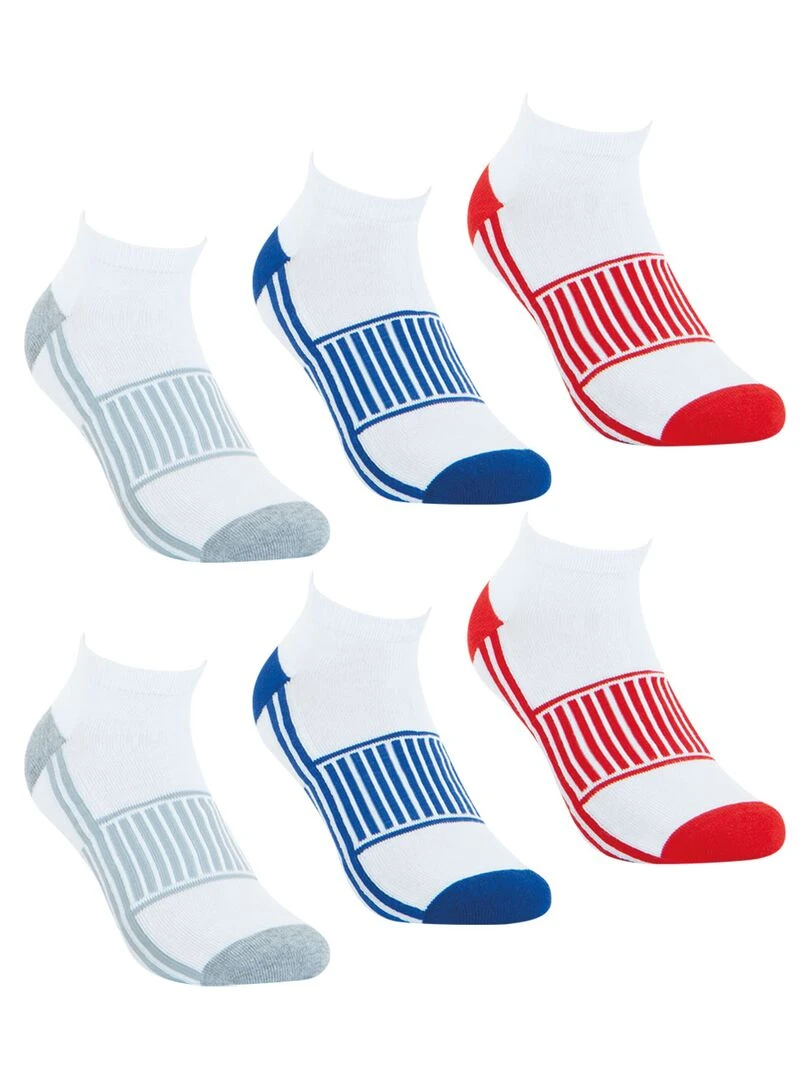 Lot de 6 paires de mi chaussettes Homme Wilson Blanc