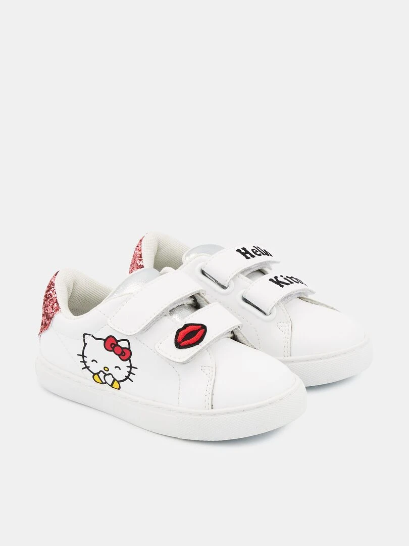 Mini Edith Hello Kitty Glitter Rose Blanc