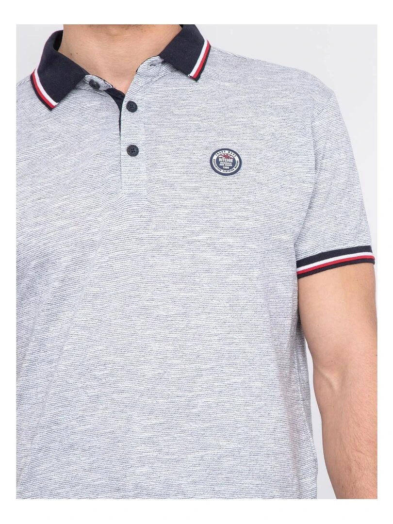 Polo pur coton PURILAX   Bleu marine