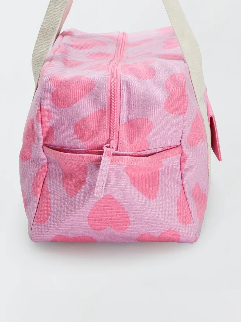 Sac de week end imprimé   Rose