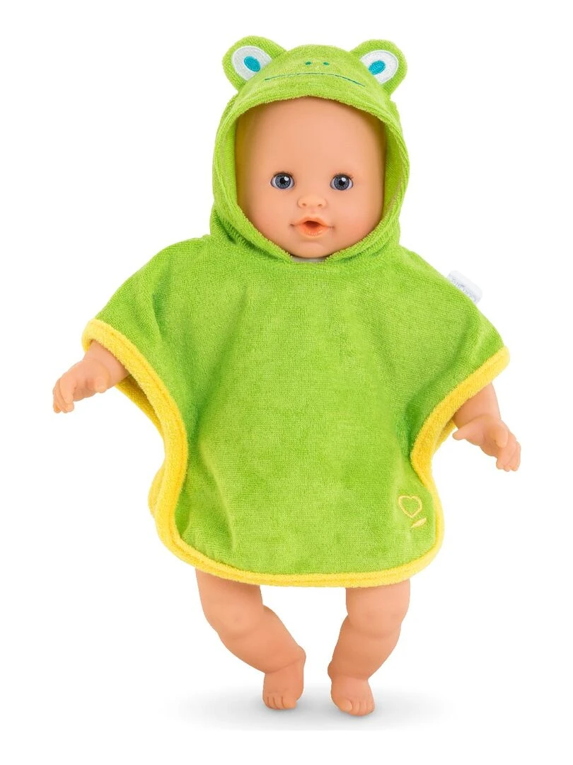 Cape de bain grenouille pour poupon 30cm   N/A