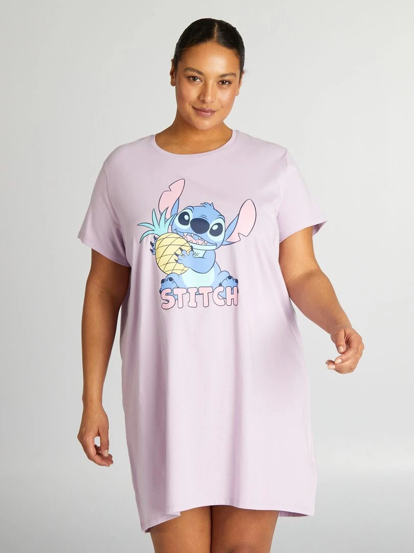 Chemise de nuit 'Stitch Lilas