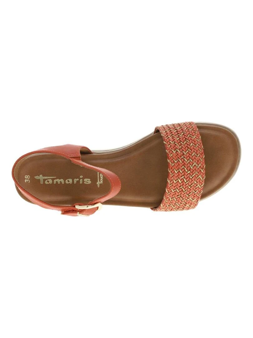 TAMARIS   Nu pieds talon semi compensée   Orange