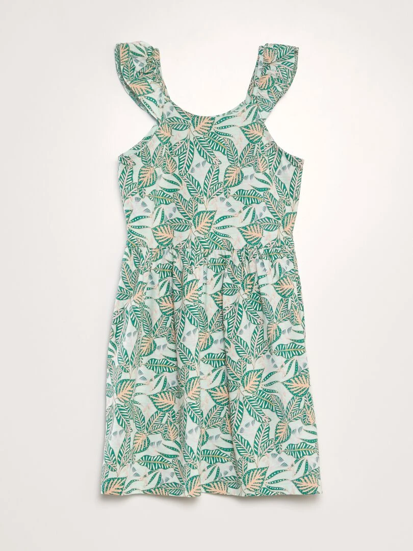 Robe légère imprimée VERT