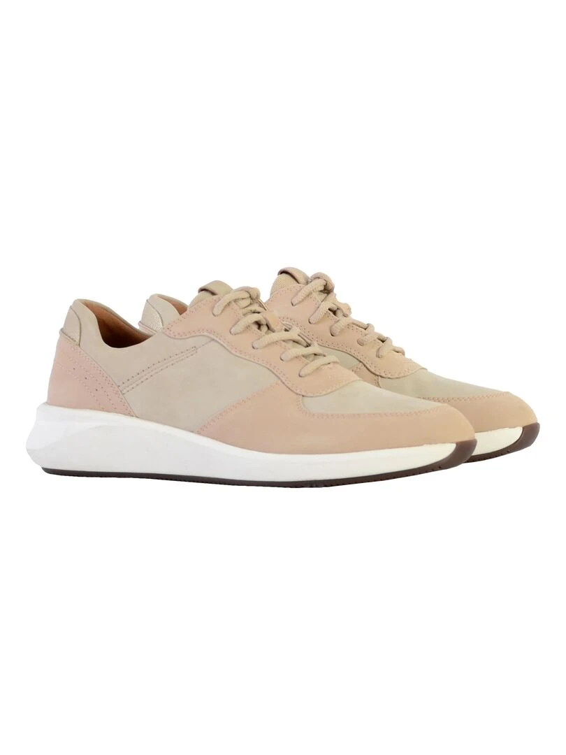 Basket cuir Clarks Un Rio Sprint   Beige