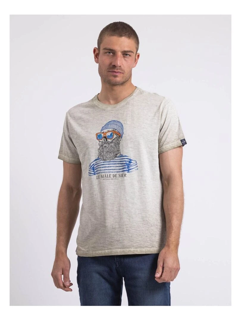 T shirt col rond NAPAROT Beige