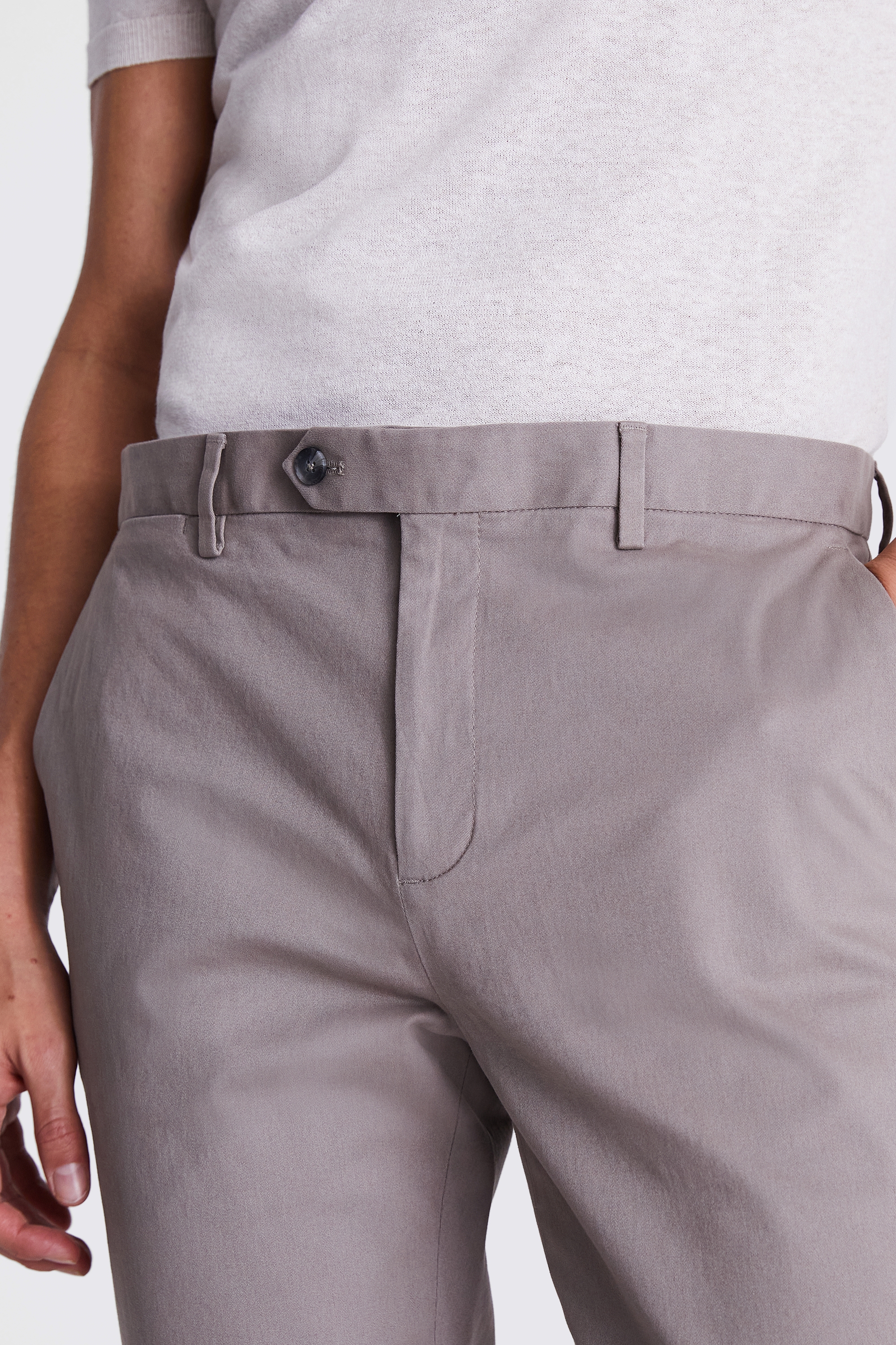 Slim Fit Light Grey Seersucker Trousers   Buy Online at Moss