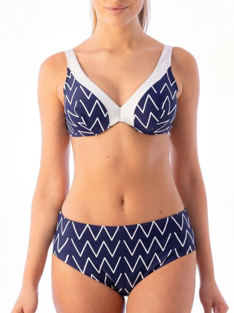 Haut de maillot de bain foulard Frida Bleu