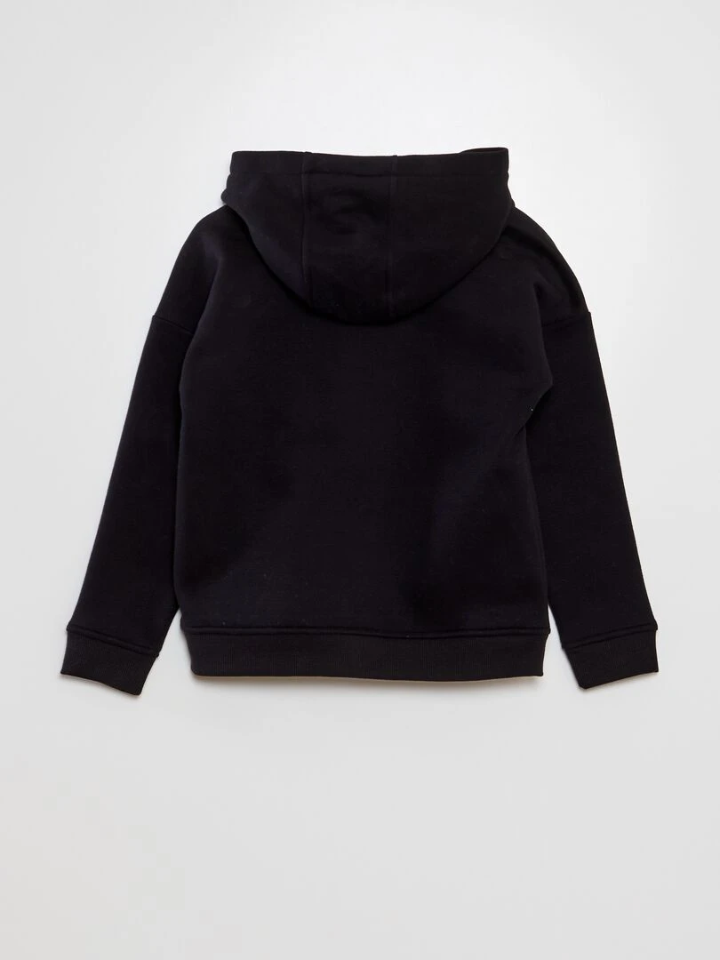 Sweat en molleton à capuche Noir