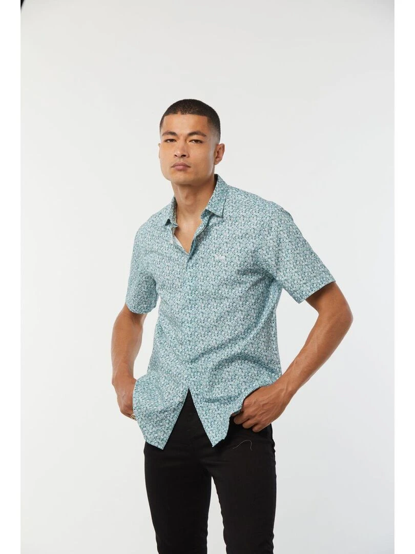 Lee Cooper   Chemise manches courtes coton regular DOLVIK   Vert