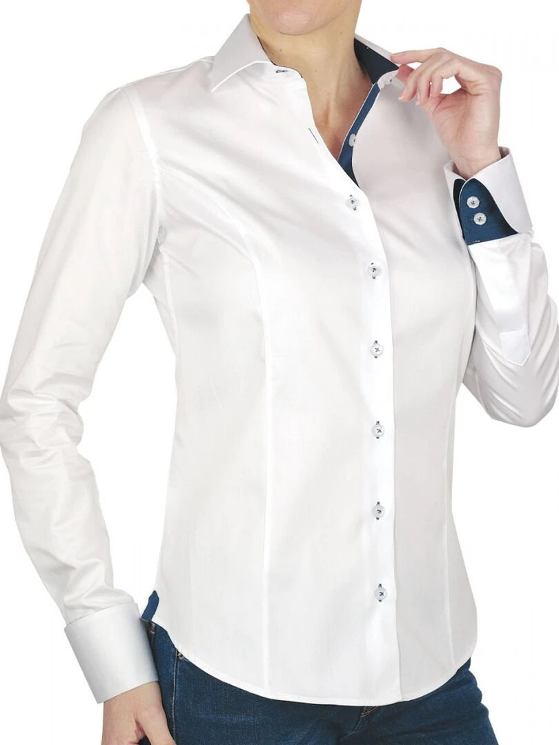 Chemise brodée UBIQUITY Blanc