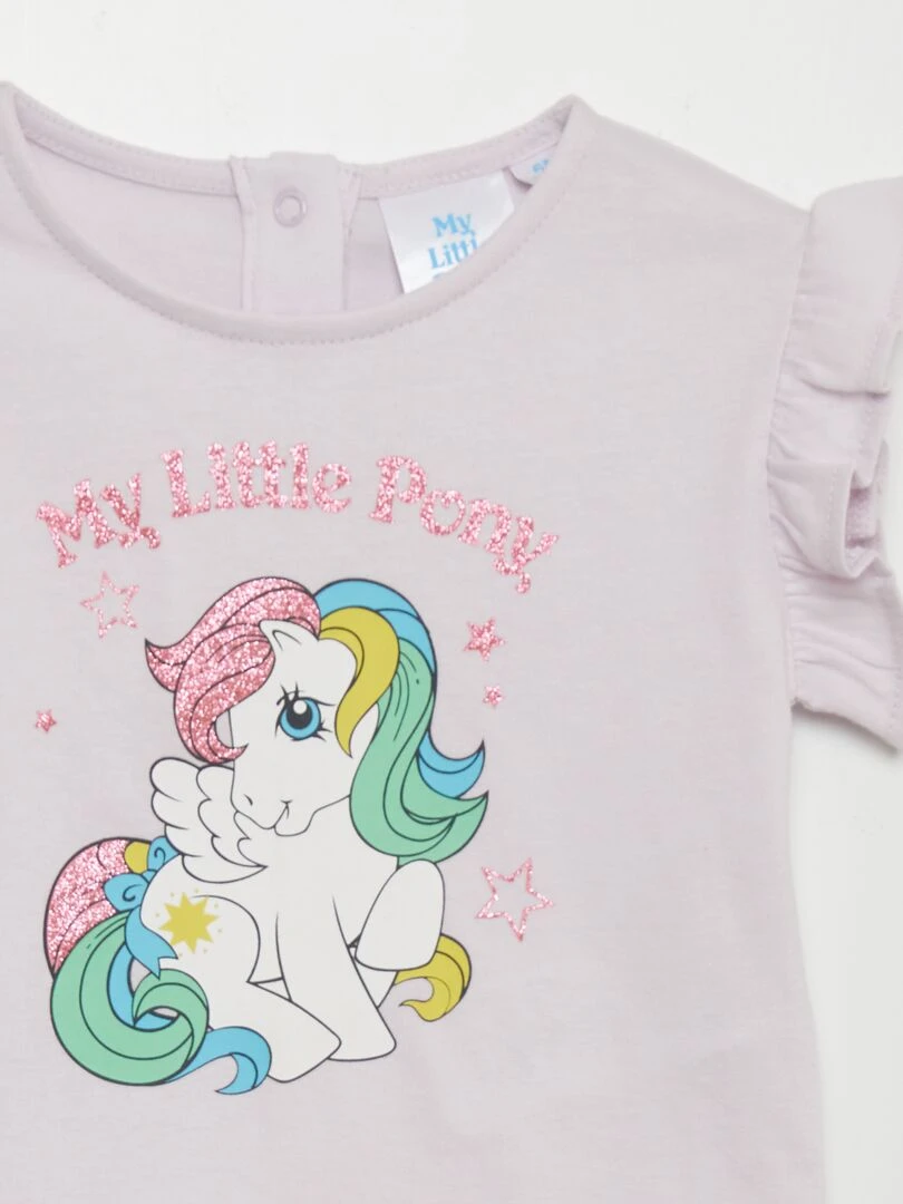 Ensemble tee shirt + legging 'My little poney' Violet
