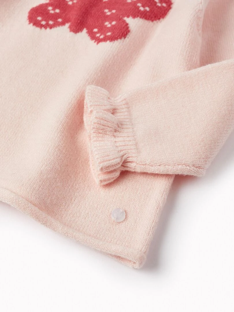 Pull en Maille pour Bébé Garçon 'Butterfly'  SPRING BEGINS   Rose clair