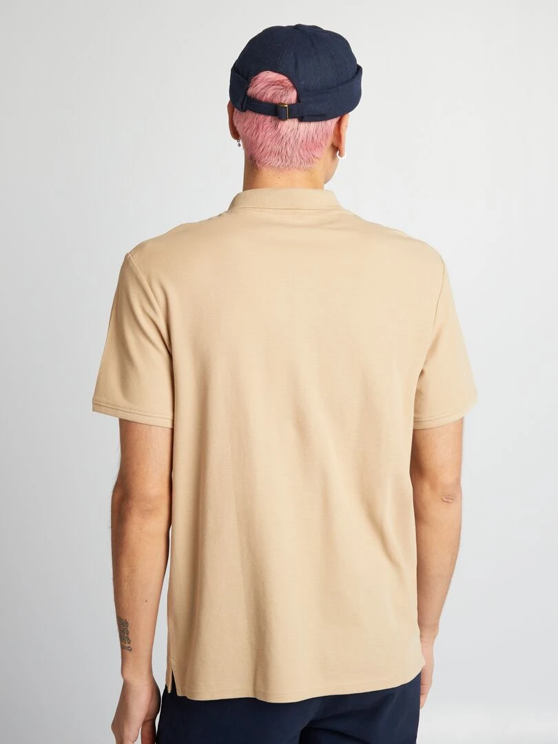 Chemise à coupe droite et à rayures   Bleu/blanc/beige